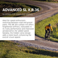 NEWMEN Rear Wheel - Advanced SL X.R.36 29" 24h Fade R SP CL 12x142 MS - Gravel
