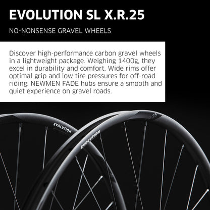 NEWMEN Front Wheel - Evolution SL X.R.25 29" 28h Fade R SP CL 12x100 - Gravel