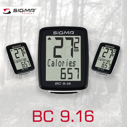 SIGMA Bicycle Computer - BC 9.16 ATS, Analogue Wireless