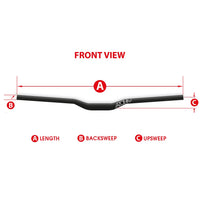 Azonic FLOW 35 BAR BLK/BLU 34.9/785 1